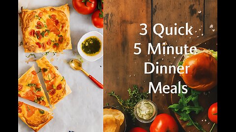 3 Quick 5 Minute Dinner Meals | The Easiest Recipes🍽️⏱️