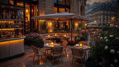 Romantic Jazz Evening at a Paris Café ☕ Smooth Bossa Nova & Jazz for Study, Focus & Nighttime Relax