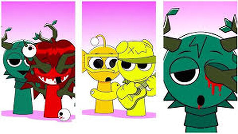 Sprunki OC Mroona and Wyrum Retake and Mili and GF Retake Phase 2 VS Phase 3 VS Phase 4 #squidgame