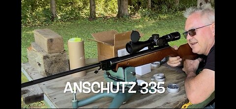 1980 Anschutz 335 break barrel springer pellet testing & plinking Riton 3-15x44LW