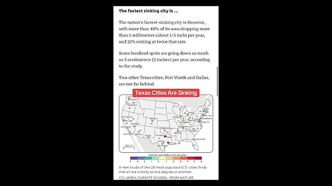 Texas is sinking…