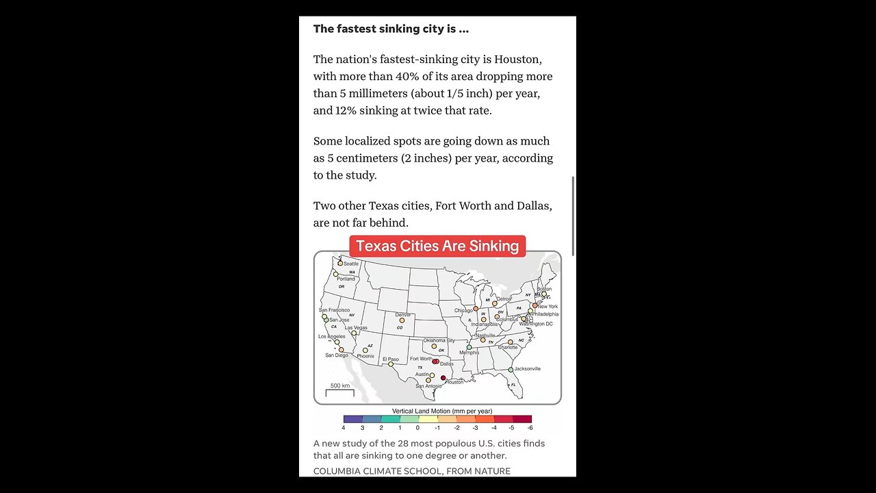 Texas is sinking…