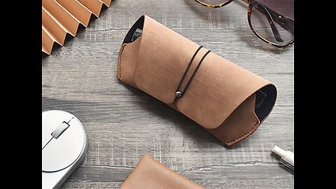 Vintage Portable Leather Sunglass Case