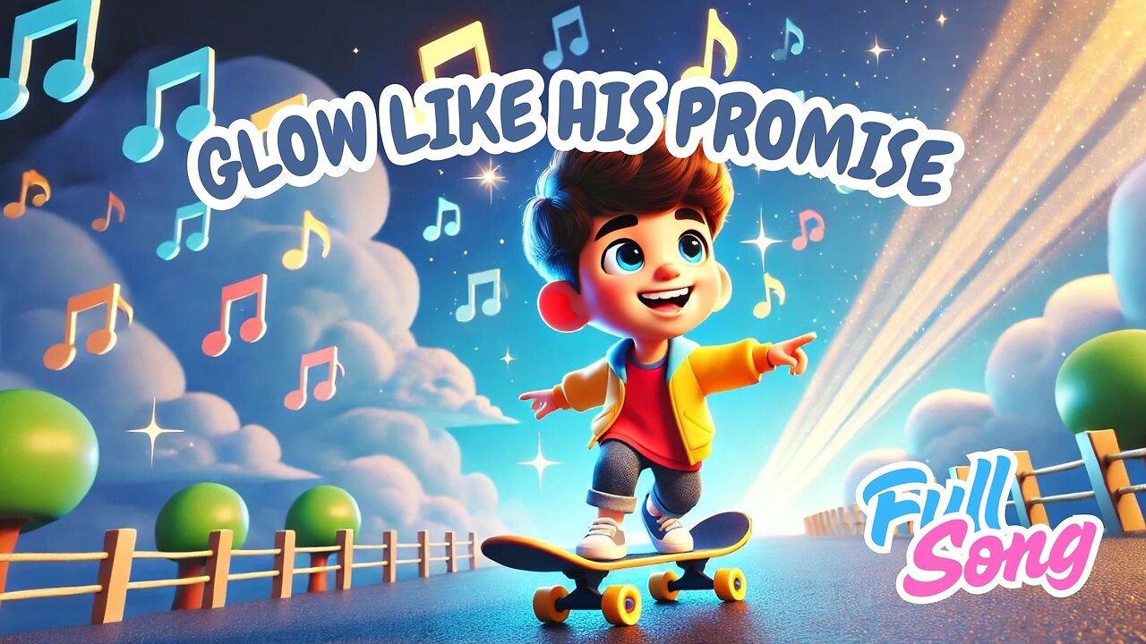 Glow Like His Promise ✨ Gospel Song for Kids About God's Light