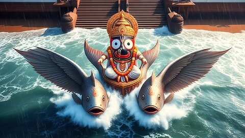 Lord Jagannath on Flying Fishes | Ruler of the Ocean & Sky..