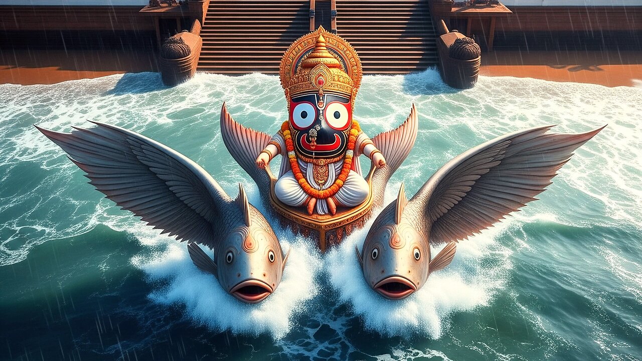 Lord Jagannath on Flying Fishes | Ruler of the Ocean & Sky..