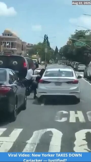 Viral Video Shows New Yorker TAKING DOWN Carjacker — Was He Justified? 🔥👀