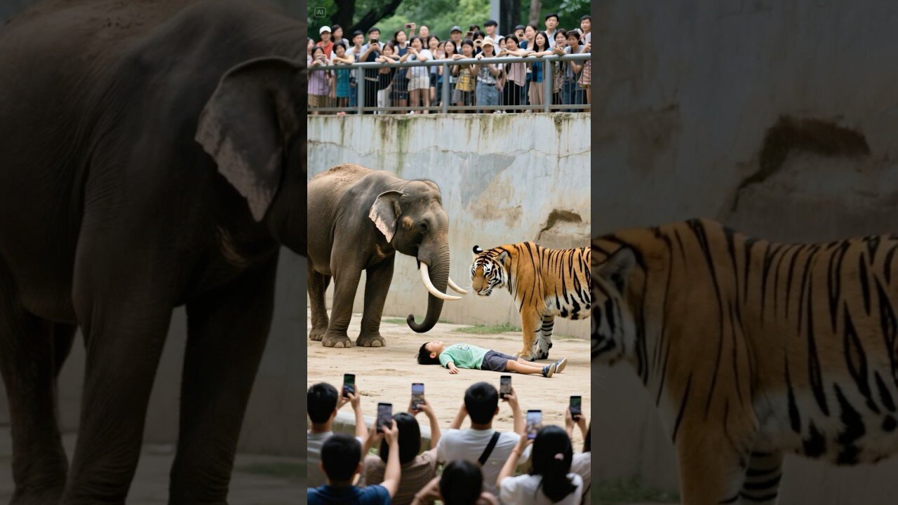HEROIC ELEPHANT SAVES CHILD FROM TIGER IN ZOO RESCUE!