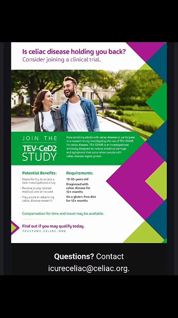 Celiac Disease Treatment Awareness Gluten Free