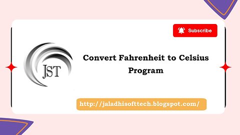 Convert Fahrenheit to Celsius Program in Java