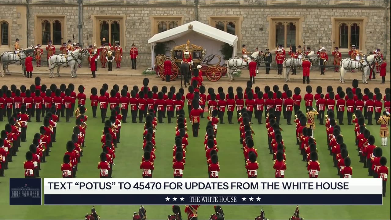 President Trump and First Lady Participates in a Windsor Castle Arrival Ceremony