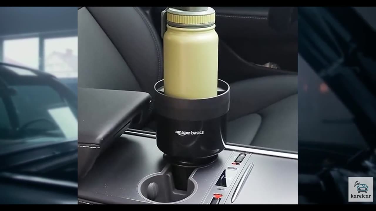 Amazon Basics Car Cup Holder Expander with Adjustable Base, Fits Large Bottles