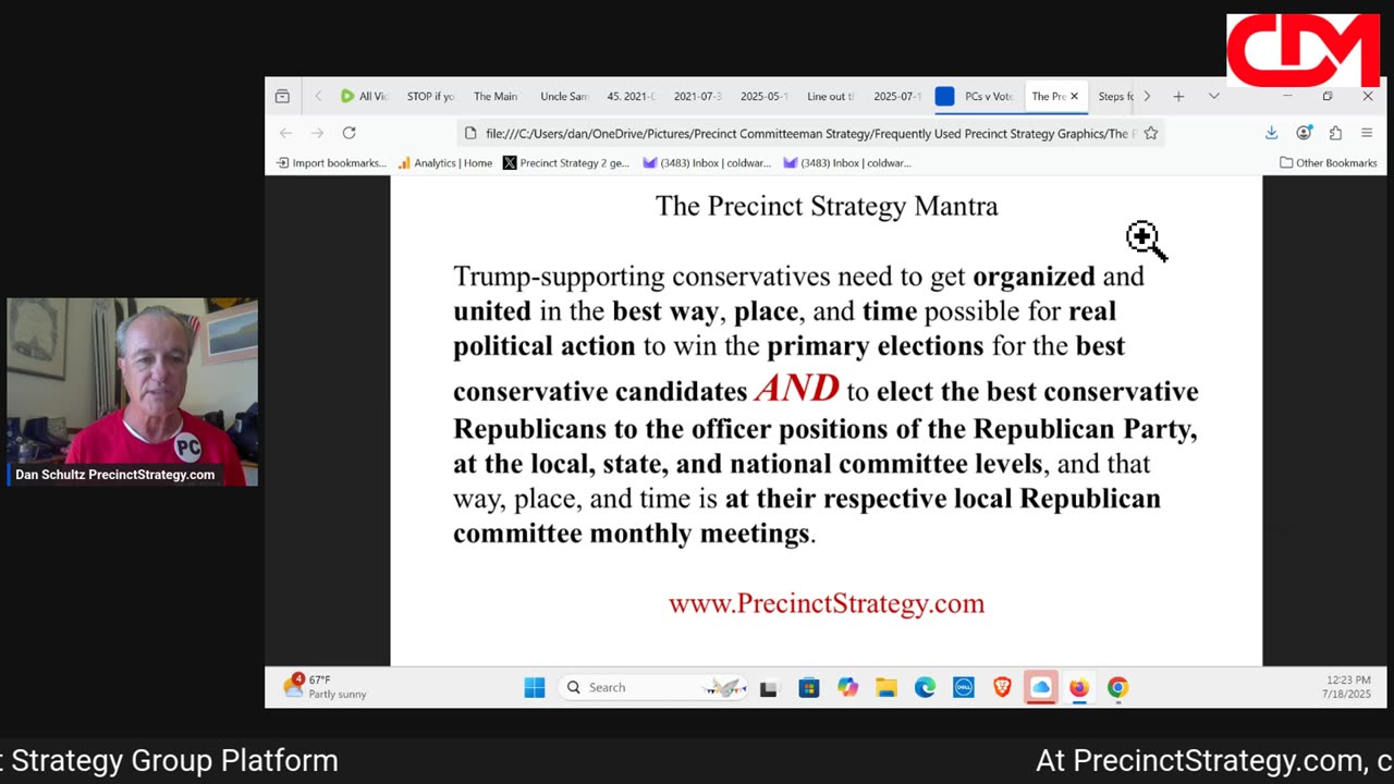 Precinct Strategy Will you do more than just vote? Dan Schultz July 18 2025