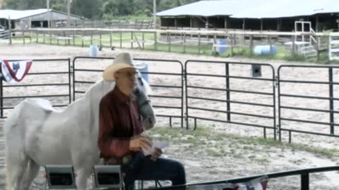 Skipper Calder & Cowboy-up Ministry bring horse training with a message at 11am.
