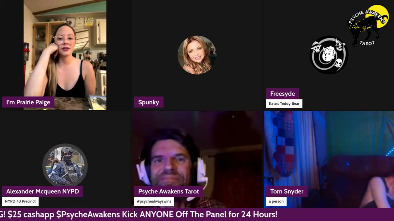 07/03/25 Psyche VOD: "Let’s Have Some Fun Open Panel Live Tarot Readings and Cats"