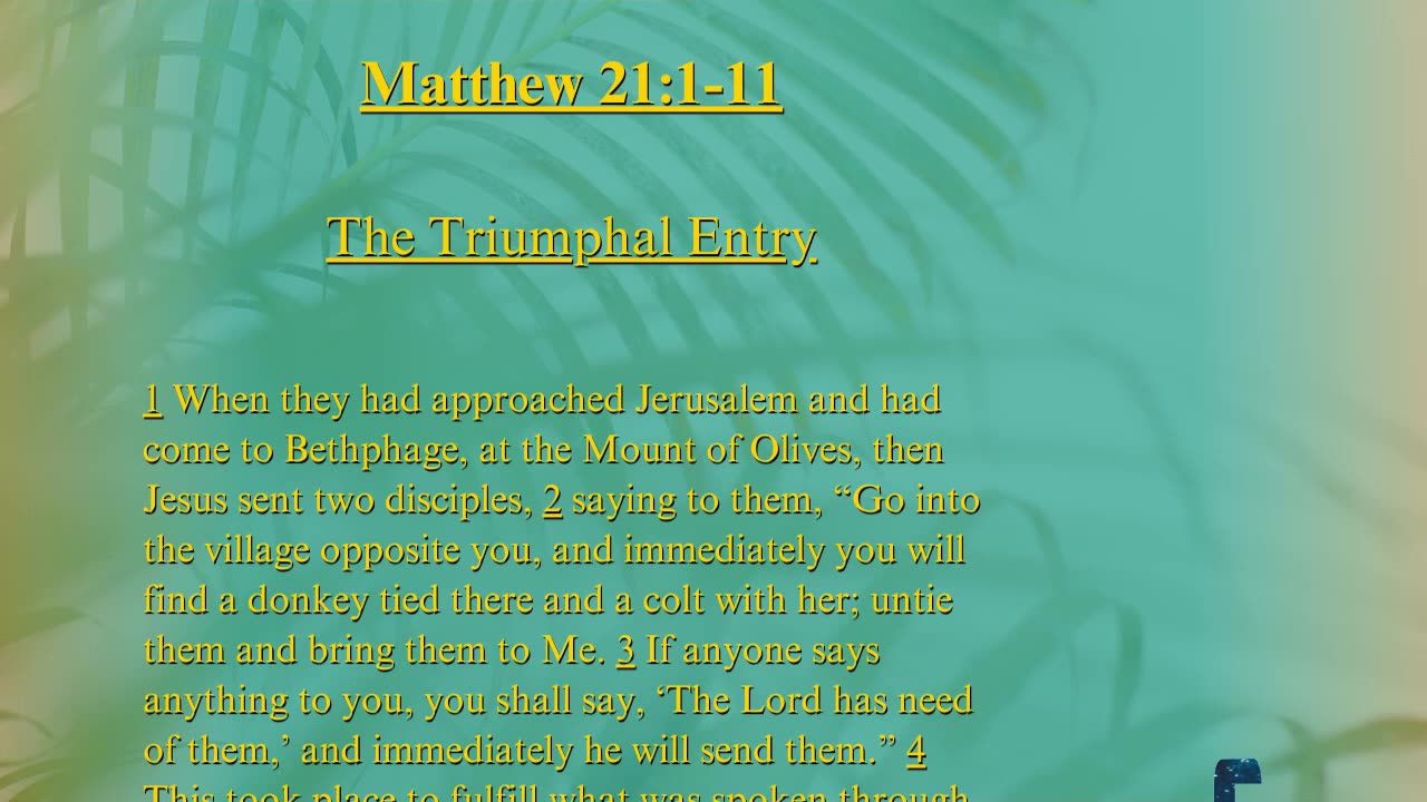 Christian Meme Video: Palm Sunday of 2025 Video, Version 1 (April 13th, 2025)