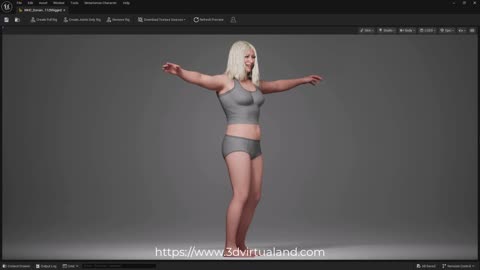 MetaHuman Compatible Editable Dorianne 1125