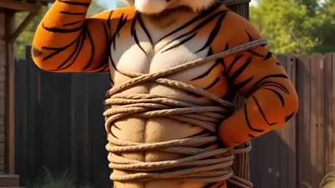 Menyelamatkan paman harimau dari banteng gila - 1080