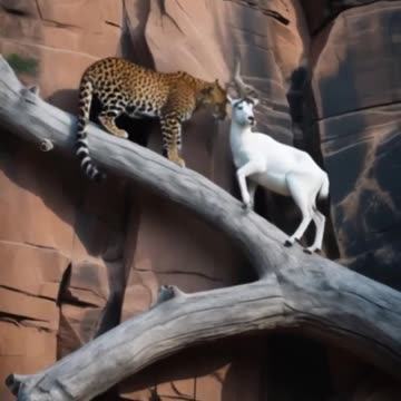 Leopard_Faces_Off_Against_A_Brave_Mountain_Goat_