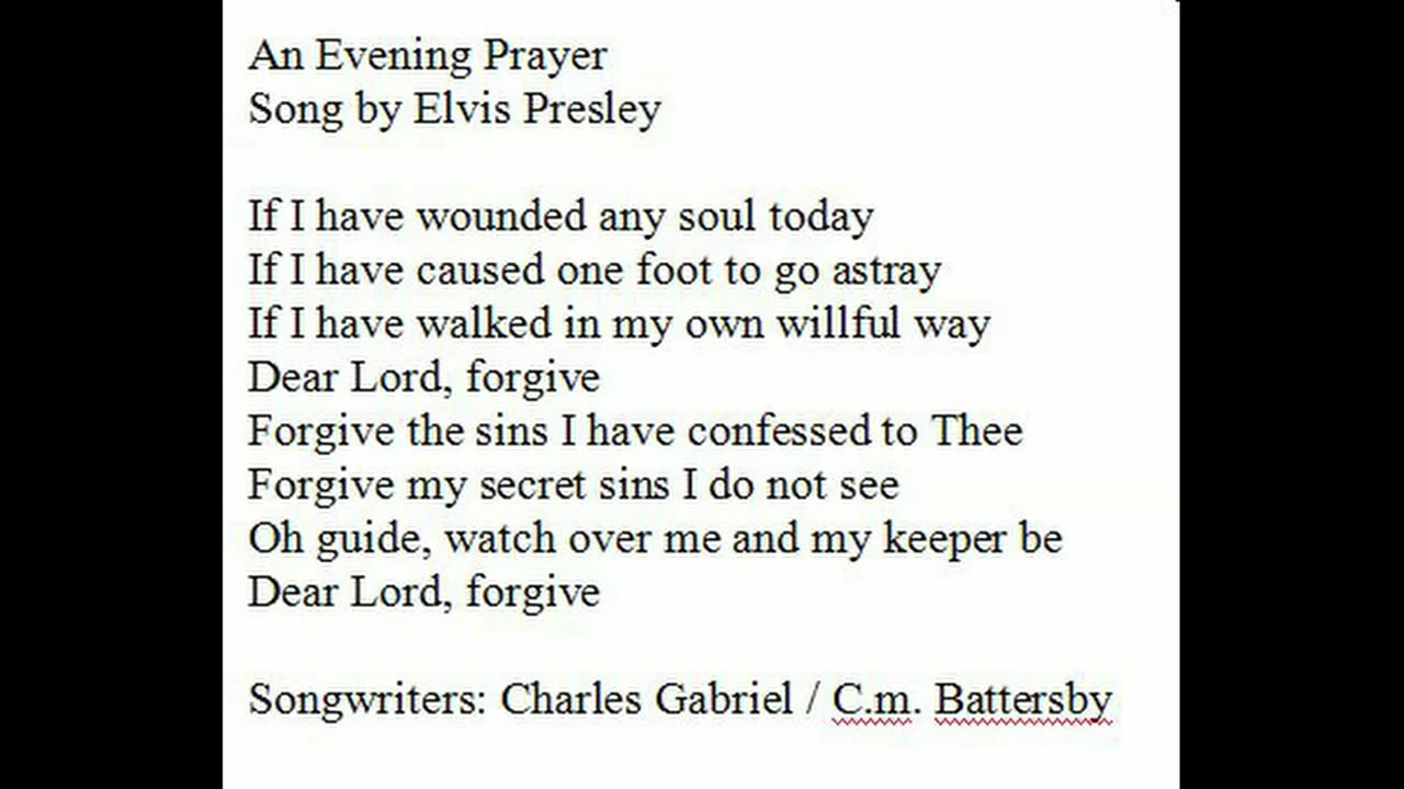 An Evening Prayer by SRM