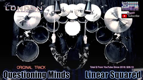 Questioning Minds: Original Linear Squared Track 3 - Larry London #drums #music #drumcover