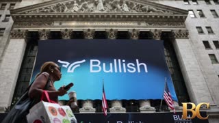 Bullish stock ends first day at $70 with 90% gain