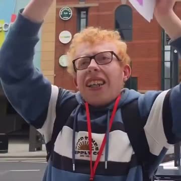 Proud LGBT+ Activist Shouts His Message — Curls, Glasses, Crooked Teeth, Full Confidence 😂