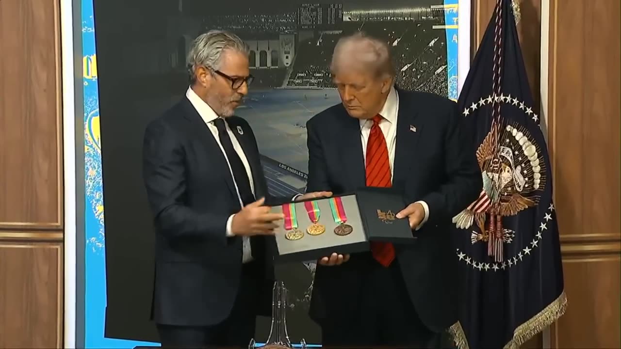 President Trump Signs Executive Order Creating 2028 Olympics Task Force, August 5, 2025