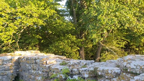 Exploring the town wall of Visby, Gotland