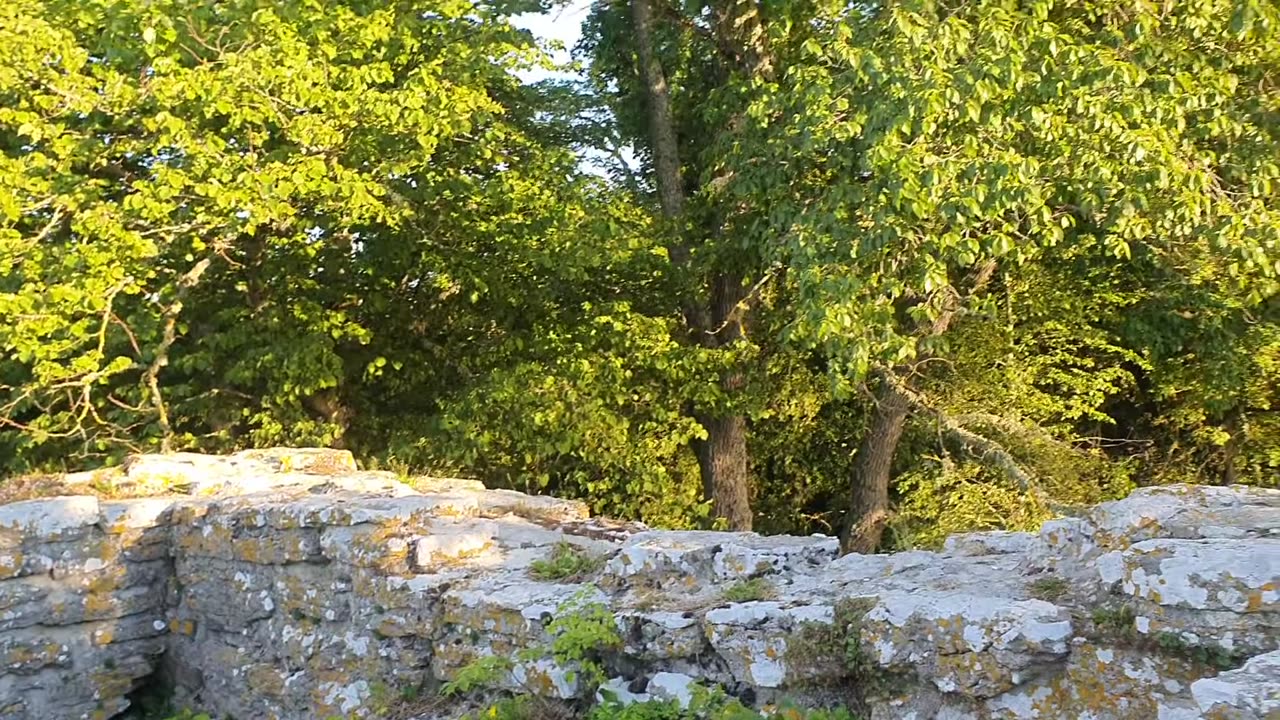 Exploring the town wall of Visby, Gotland