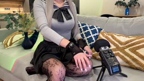 ASMR Fishnet Stockings Scratching & Ripping SOUNDS No Talking 💤