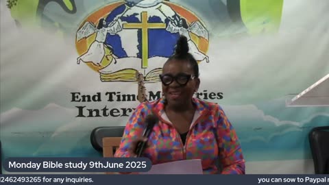 Monday Bible Study 9th June 2025