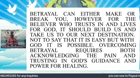 Monday Bible Study 9th June 2025