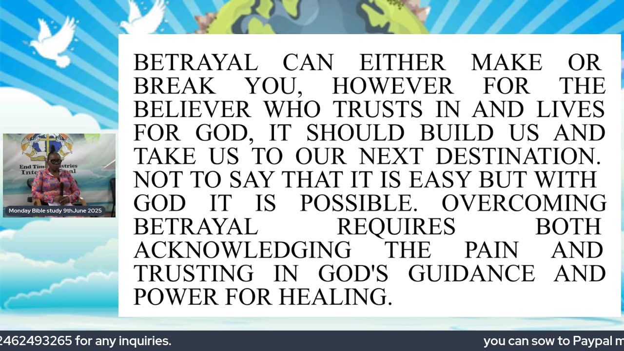 Monday Bible Study 9th June 2025