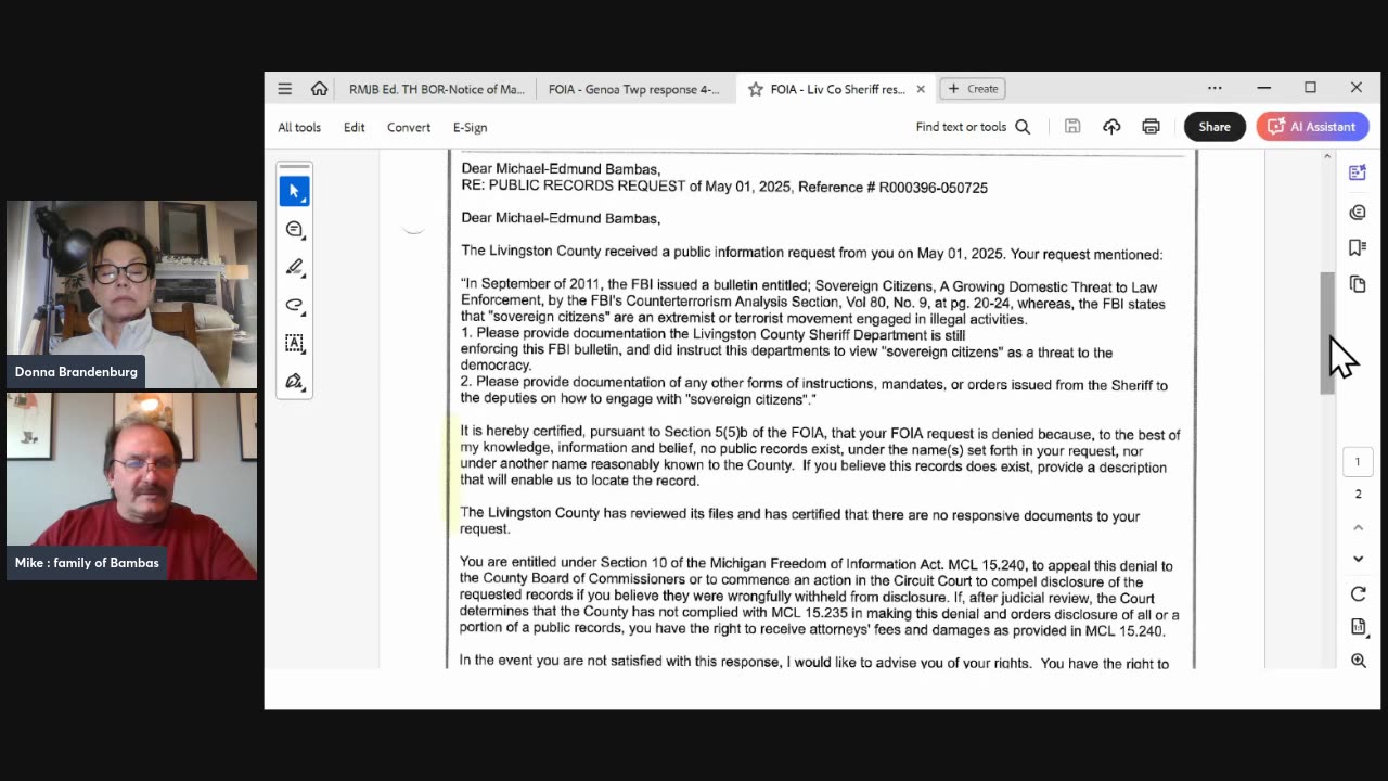 BNN (Brandenburg News Network) 5/13/2025 Lawful Defense & Pro Se Mike Bambas