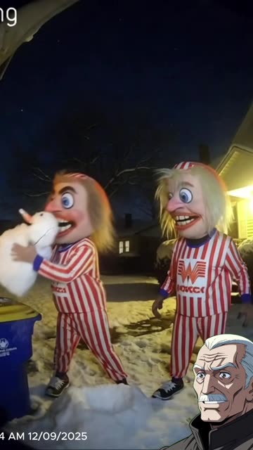Cursed Mascots CAUGHT Trashing my Snowman