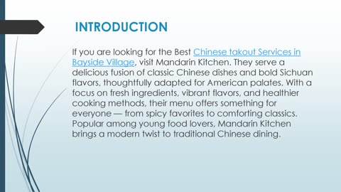 Best Chinese takout Services in Bayside Village