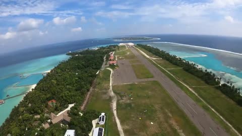 Wingsuit Flying over the Maldives Islands