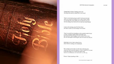 Getting Back To Basics, Lyrics from the Heavenly Realms Worship Album