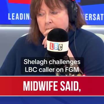 A British radio host argues with a foreign migrant who is angry that a "White European
