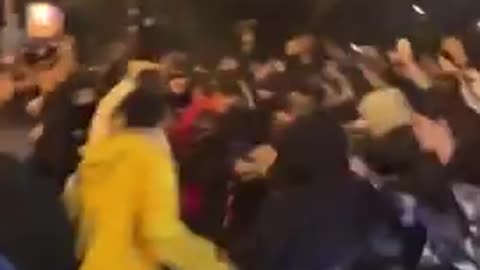 Older white man with nigger fatigue gets attacked by mob of niggers