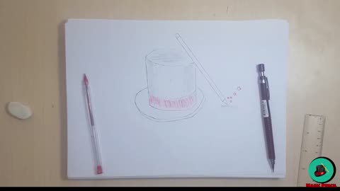 drawing magic hat easy hat