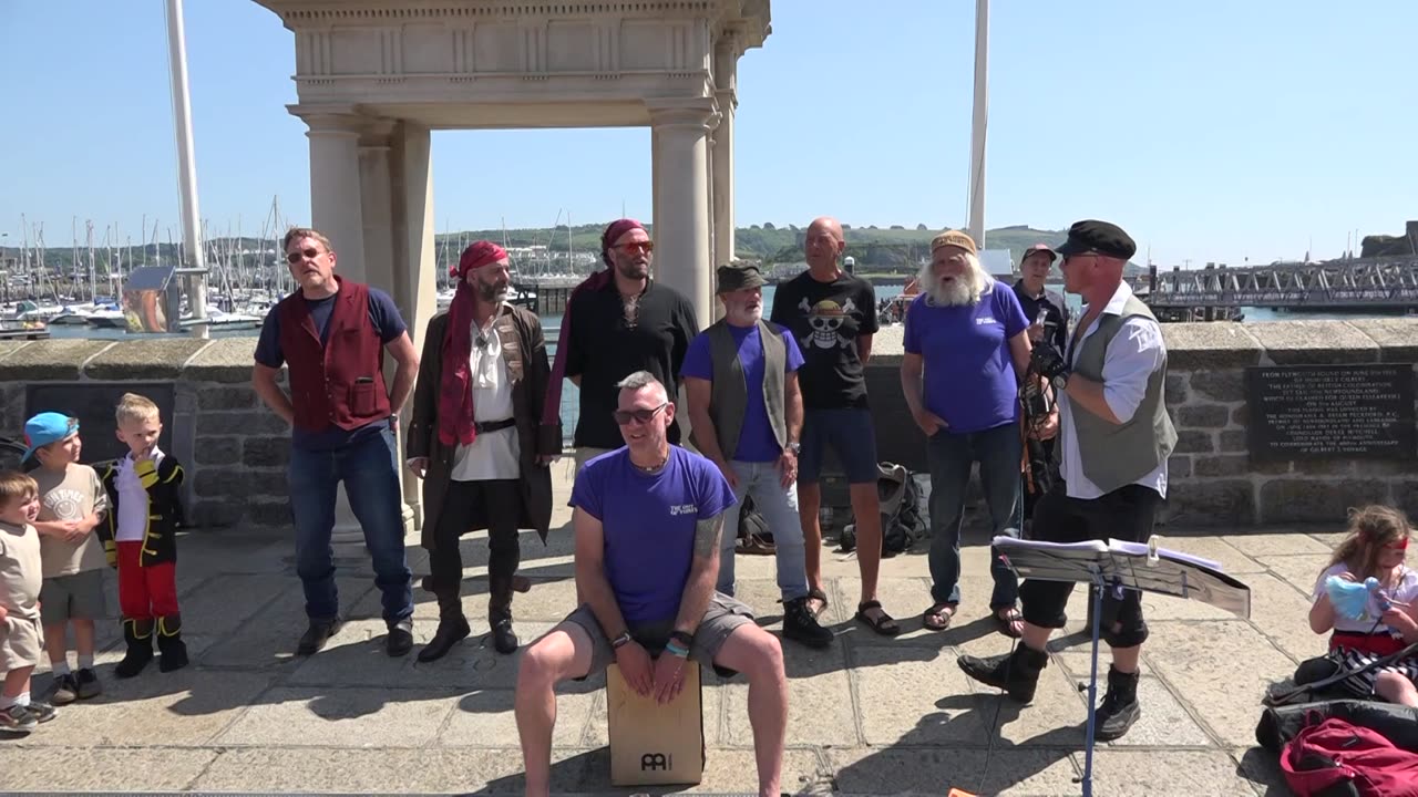 Plymouth Pirate weekend 17th May 2025 Pt 11 The Out of Tuners Sea Shanties
