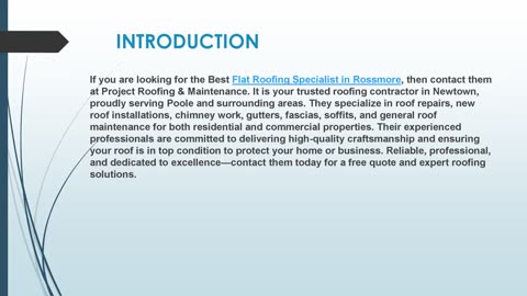 Looking for the best Flat Roofing Specialist in Rossmore