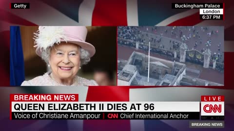 CNN Announcement of the death of The Queen