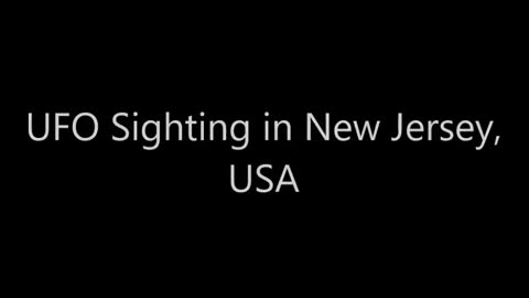 Observation d'OVNI dans le New Jersey, États-Unis