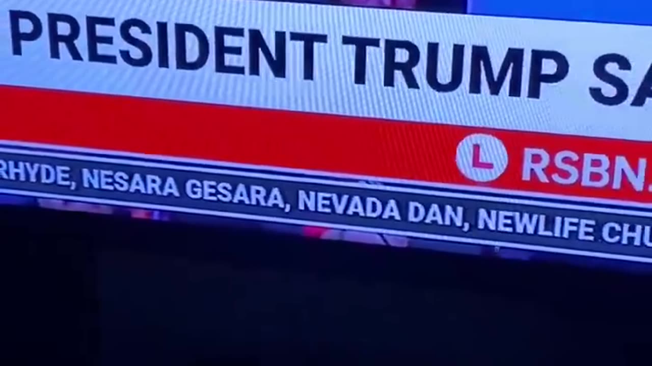 A message reading NESARA/GESARA flashed at the bottom. .