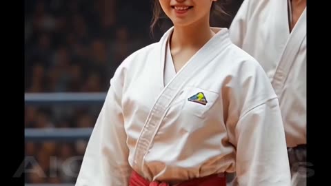 Very beautiful girl karate match with oldman - AIGlamShots #love #karate #glamour #girl #girlfight