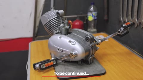 Restoration Old Engine With Pedals From an Abandoned Moped 1960s