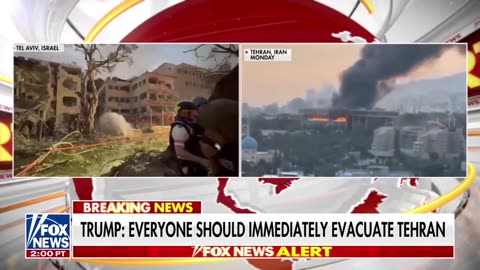As he departs, Trump gives a dire evacuation warning to Tehran.